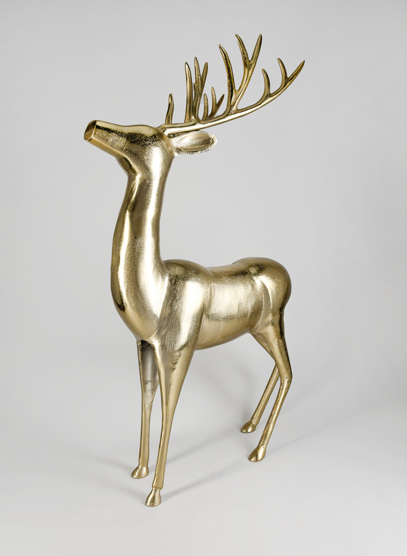 36.5in Tall Gold Reindeer