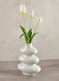 9in Tall Nuage Deco Ceramic Vase