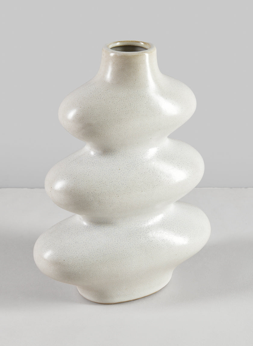 9in Tall Nuage Deco Ceramic Vase