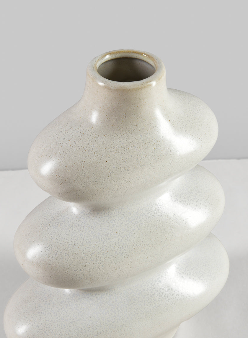 9in Tall Nuage Deco Ceramic Vase